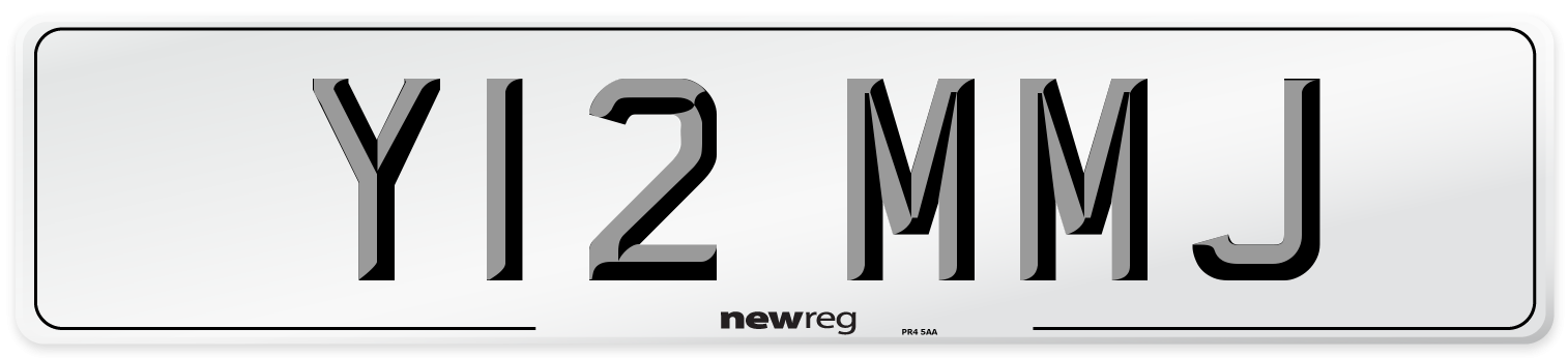 Y12 MMJ Number Plate from New Reg